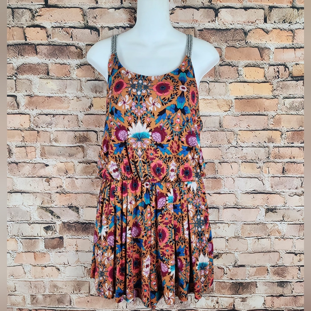 NEW Living Doll Summer/Spring Multi Boho Floral Cozy Romper/ Jumper w/Pockets